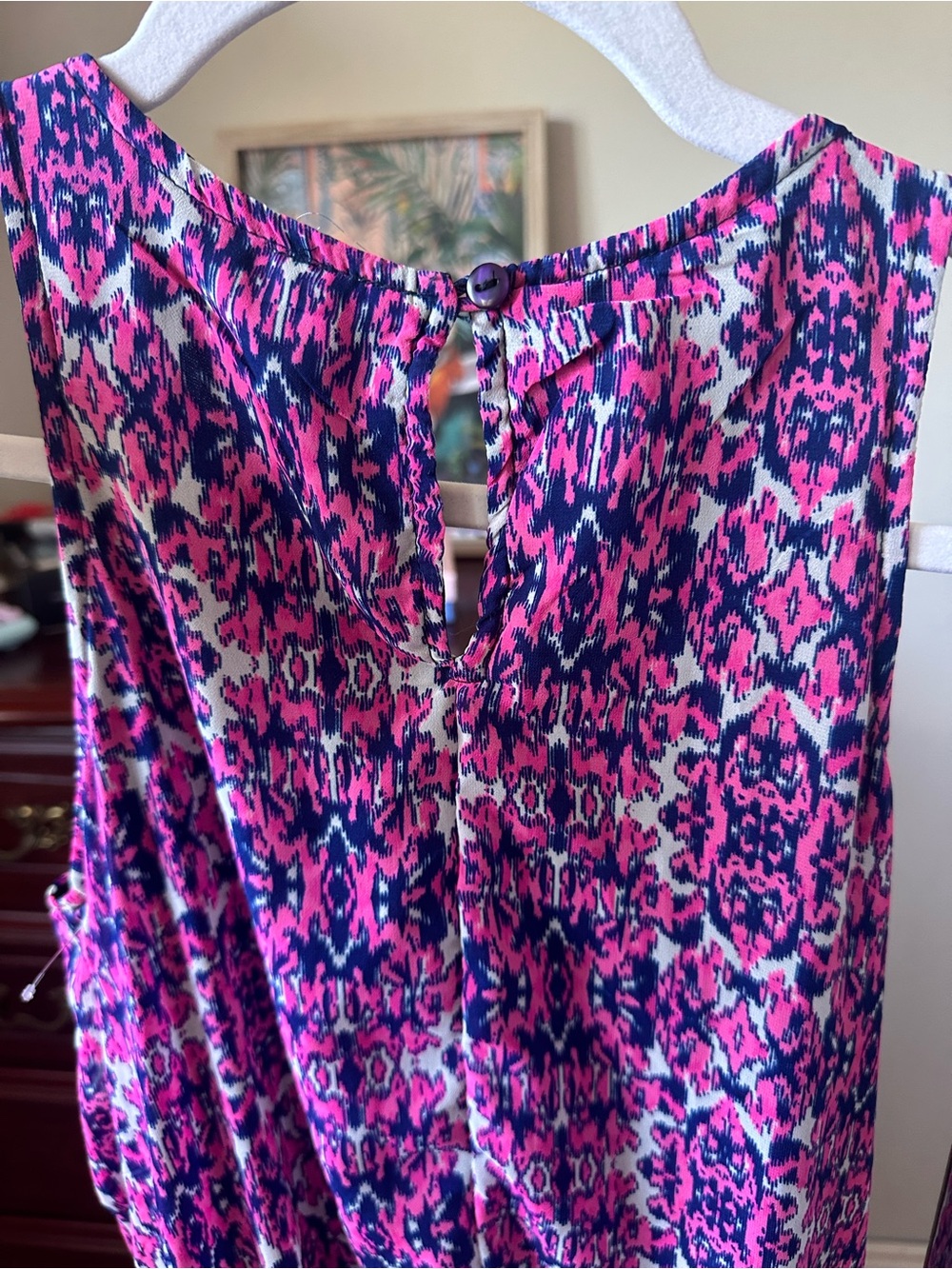 Japna Sleeveless Boho Maxi Dress | Purple Black Print | Size Small (PTP 17.5”) - Picture 7 of 8